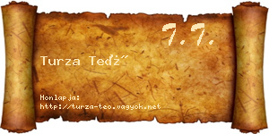 Turza Teó névjegykártya